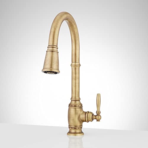 Aged Brass Kitchen Faucet
