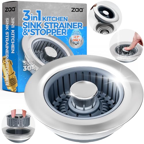 Kitchen Sink Strainer Stopper: Ultimate Anti-Clogging Stainless Steel ...