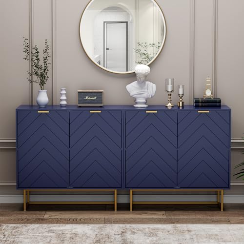 Modern Navy Blue Kitchen Cabinets