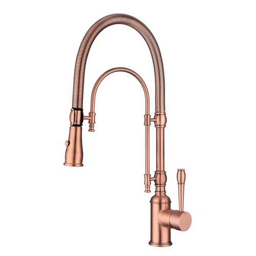 Red Copper Articulated Kitchen Faucet