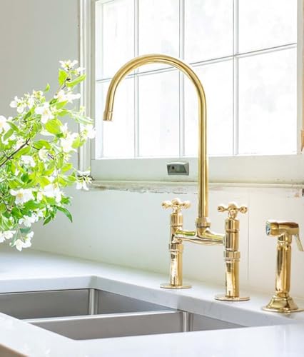 Unlacquered Brass Kitchen Faucet