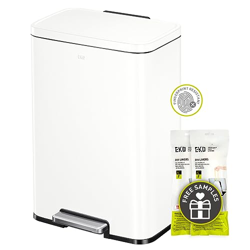 White Kitchen Trash Can