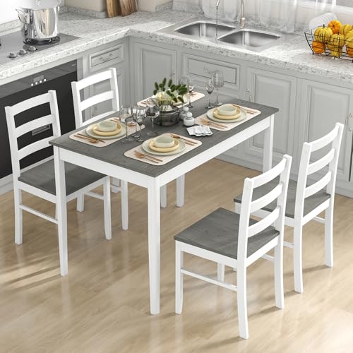 White Kitchen With Grey